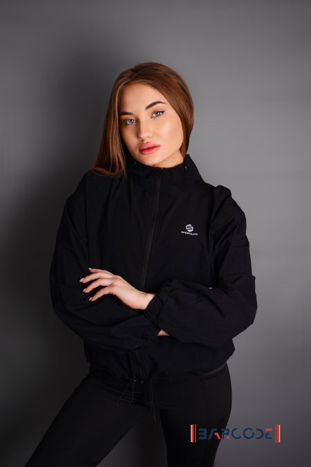 Short GYM  jacket - أسود